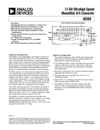 Datasheet AD568 manufacturer Analog Devices